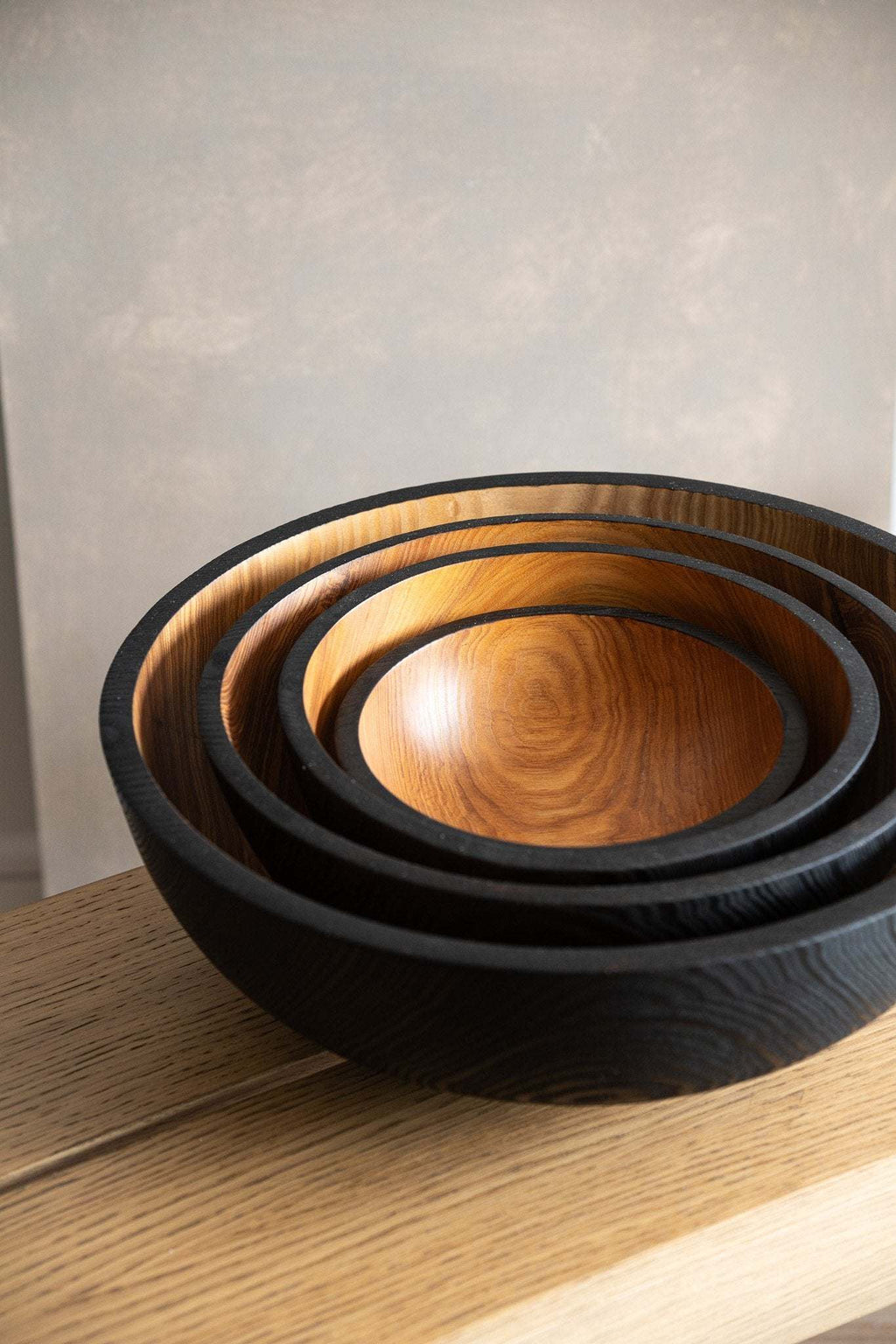 Hand Carved Extra Large Wooden Bowl. Half Charred - Che Cose Belle