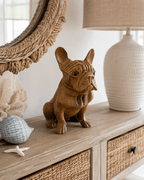 Hand Carved French BullDog sitting (Small) - Che Cose Belle