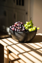 Hand Carved Large Half Charred Wooden Bowl - Che Cose Belle