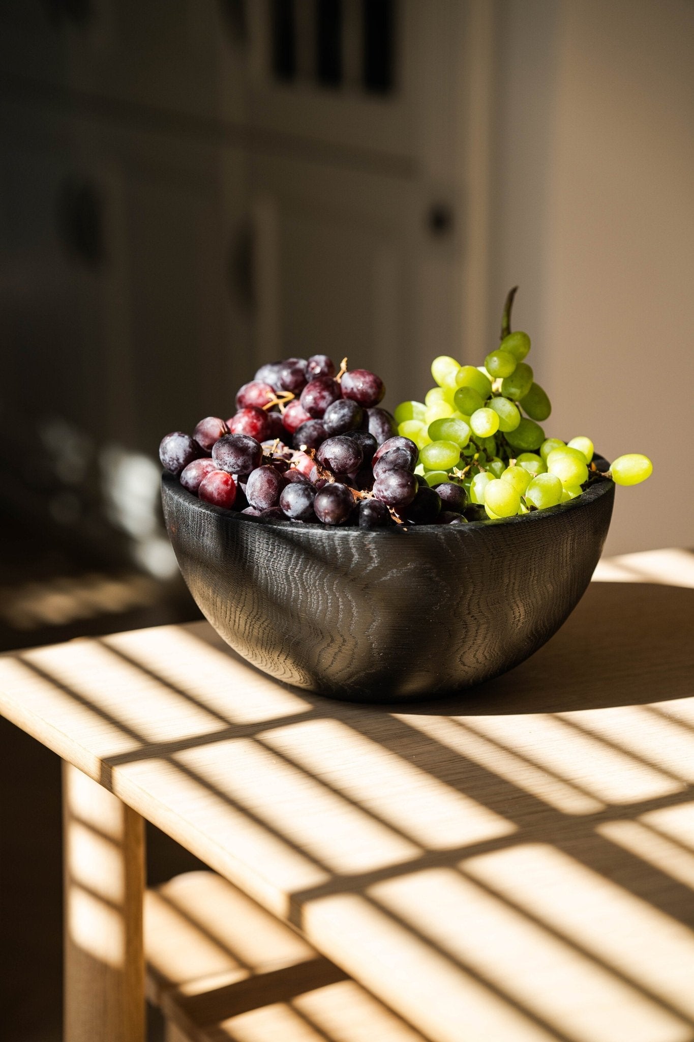 Hand Carved Large Half Charred Wooden Bowl - Che Cose Belle