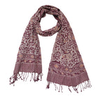 Hand Dyed Batik Scarf - Soft Cotton - Plum Haze, Purple - Che Cose Belle