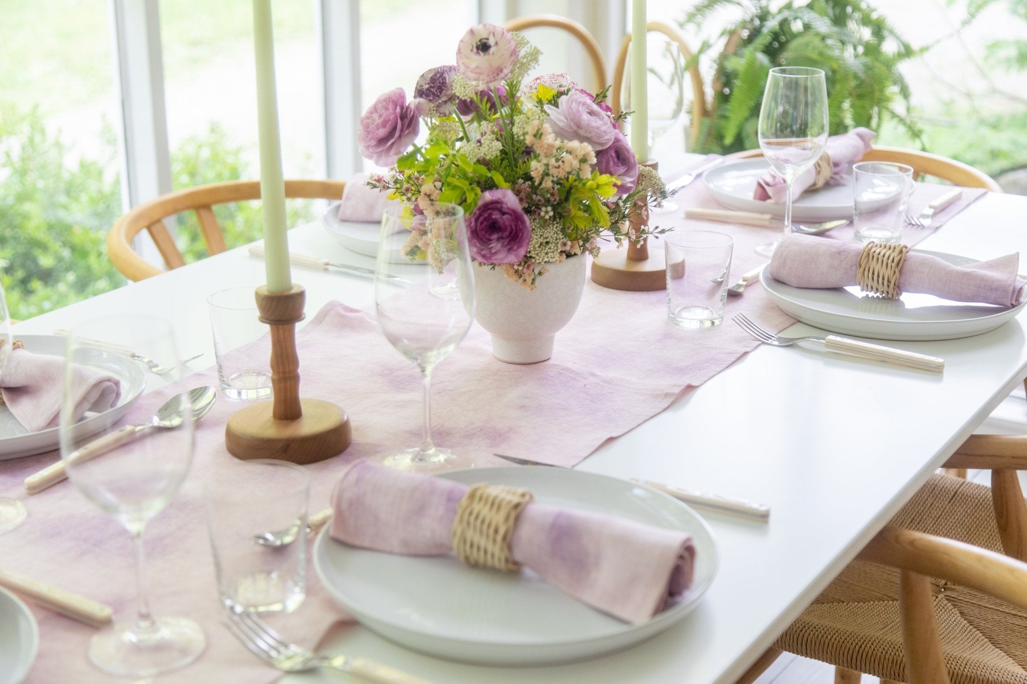 Hand - Dyed Linen Table Runner - Che Cose Belle