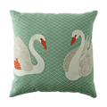 Hand Embroidered Birds Pillow Cover 20" x 20" - Che Cose Belle