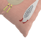 Hand Embroidered Birds Pillow Cover 20" x 20" - Che Cose Belle