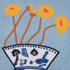 Hand Embroidered Still Life Pillow Cover 20" x 20" - Che Cose Belle