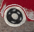 Hand Felted Wool Christmas Pillow - Car Tree Gray - 20" Arcadia Home - Che Cose Belle