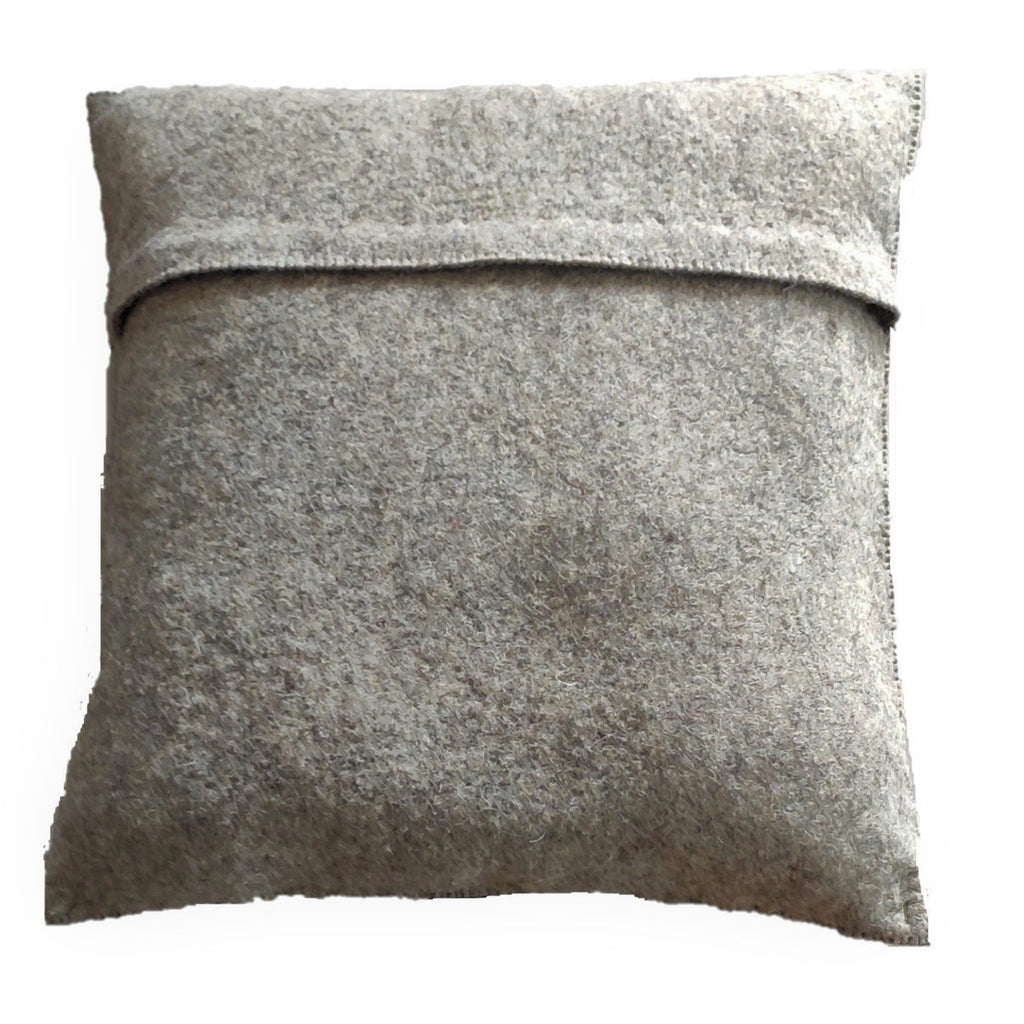 Hand Felted Wool Christmas Pillow Cover - Cream Tree Gray - 20" Arcadia Home