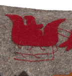 Hand Felted Wool Christmas Pillow Cover, Sleigh Village‚ 12"x24"Arcadia Home - Che Cose Belle