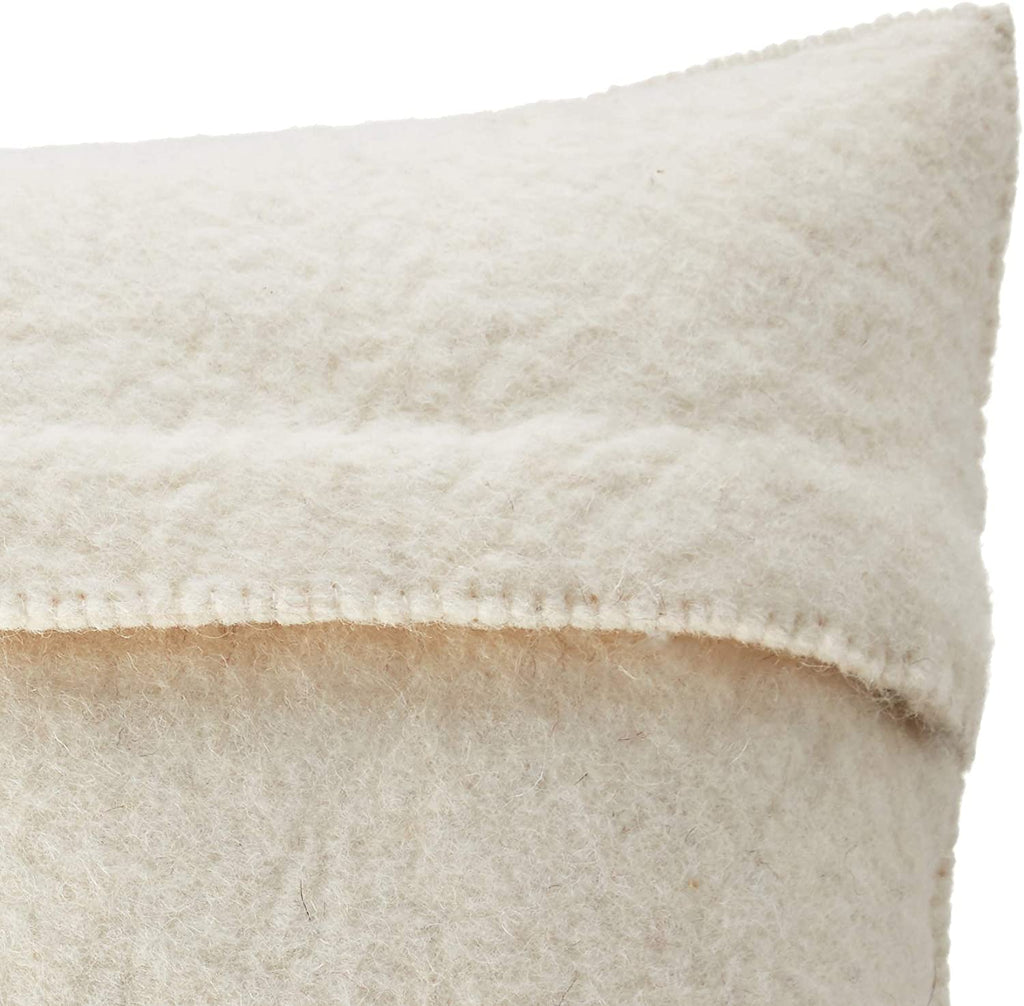 Hand Felted Wool Christmas Pillow, Cream Wreath‚ 20" Arcadia Home - Che Cose Belle