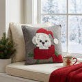 Hand Felted Wool Christmas Pillow - Dog Box - 20" Arcadia Home - Che Cose Belle