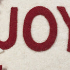 Hand Felted Wool Christmas Pillow - JOY Wreath Cream - 20" Arcadia Home - Che Cose Belle