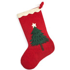 Hand Felted Wool Christmas Stocking - Tree Red Arcadia Home