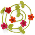 Hand Felted Wool Garland and Bunting - Pink and Orange Flowers - 6' Arcadia Home - Che Cose Belle