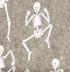 Hand Felted Wool Halloween Skeleton Table Runner - 16x72" Arcadia Home