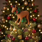 Hand Felted Wool Horse Wreath Christmas Tree Topper Arcadia Home - Che Cose Belle