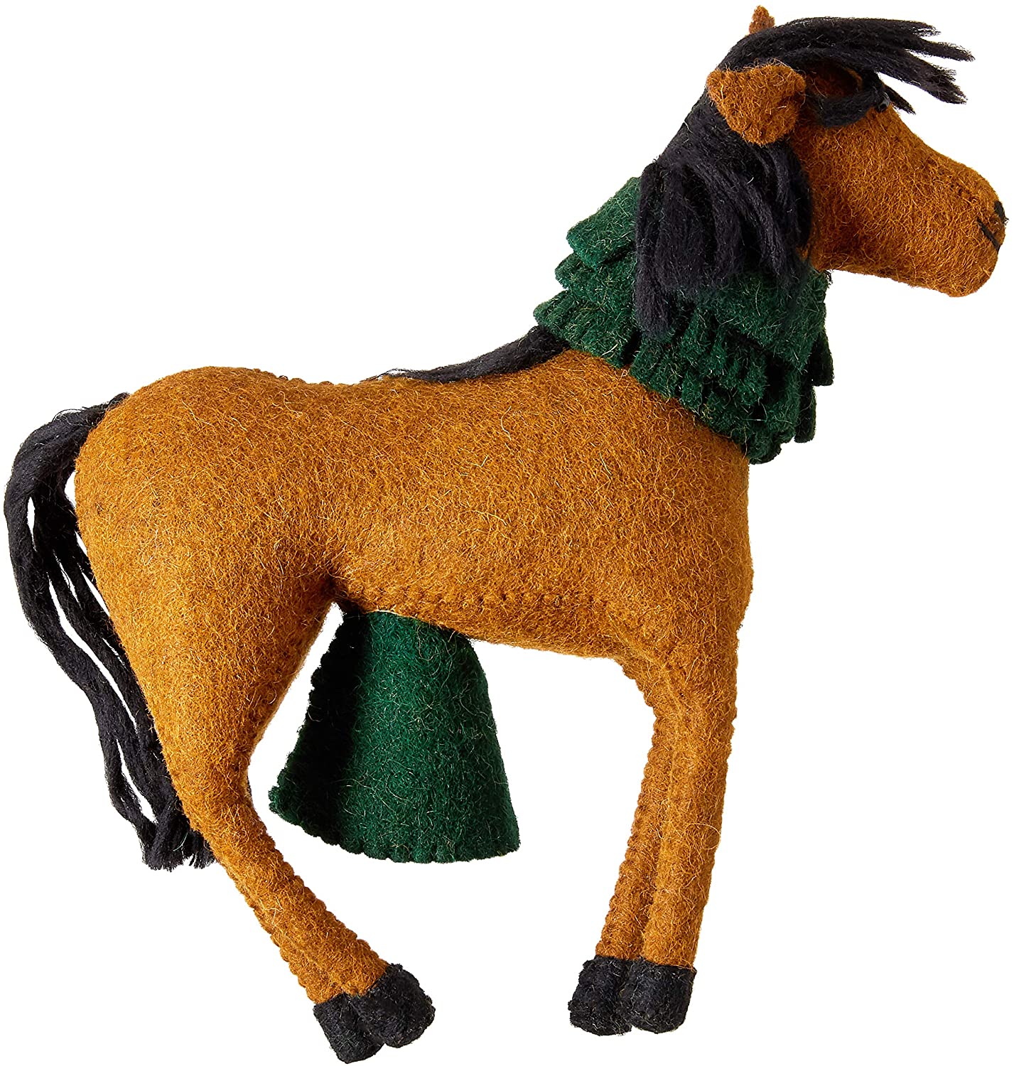 Hand Felted Wool Horse Wreath Christmas Tree Topper Arcadia Home - Che Cose Belle