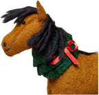 Hand Felted Wool Horse Wreath Christmas Tree Topper Arcadia Home - Che Cose Belle