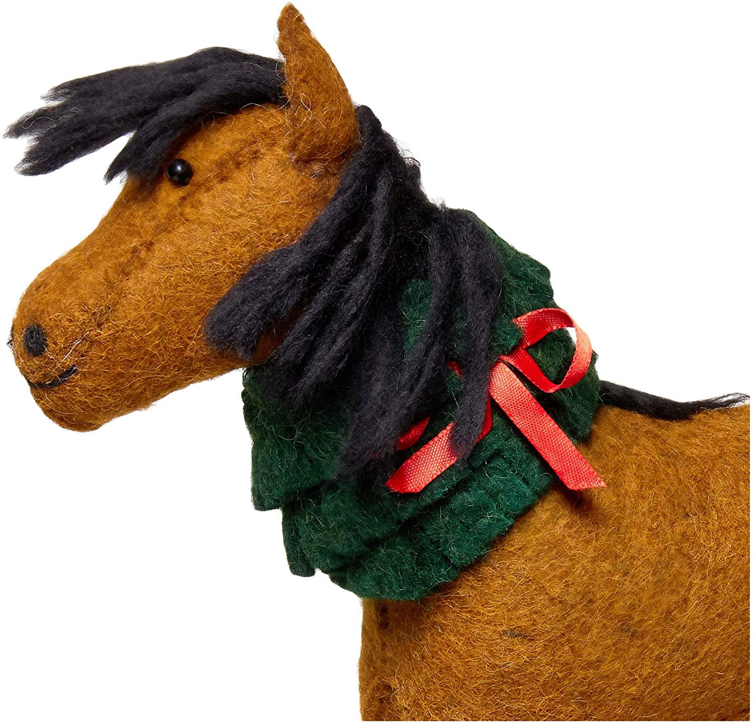 Hand Felted Wool Horse Wreath Christmas Tree Topper Arcadia Home - Che Cose Belle
