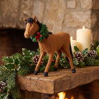 Hand Felted Wool Horse Wreath Christmas Tree Topper Arcadia Home - Che Cose Belle