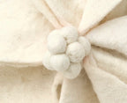Hand Felted Wool Pillow - 3D Flower Cream Gray - 20" Arcadia Home - Che Cose Belle