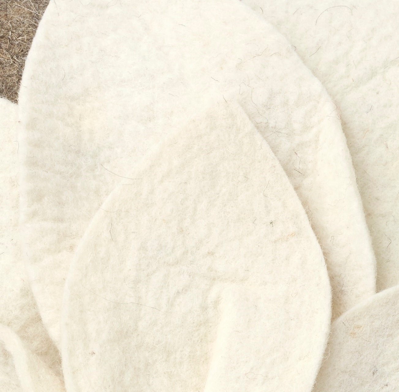 Hand Felted Wool Pillow - 3D Flower Cream Gray - 20" Arcadia Home - Che Cose Belle