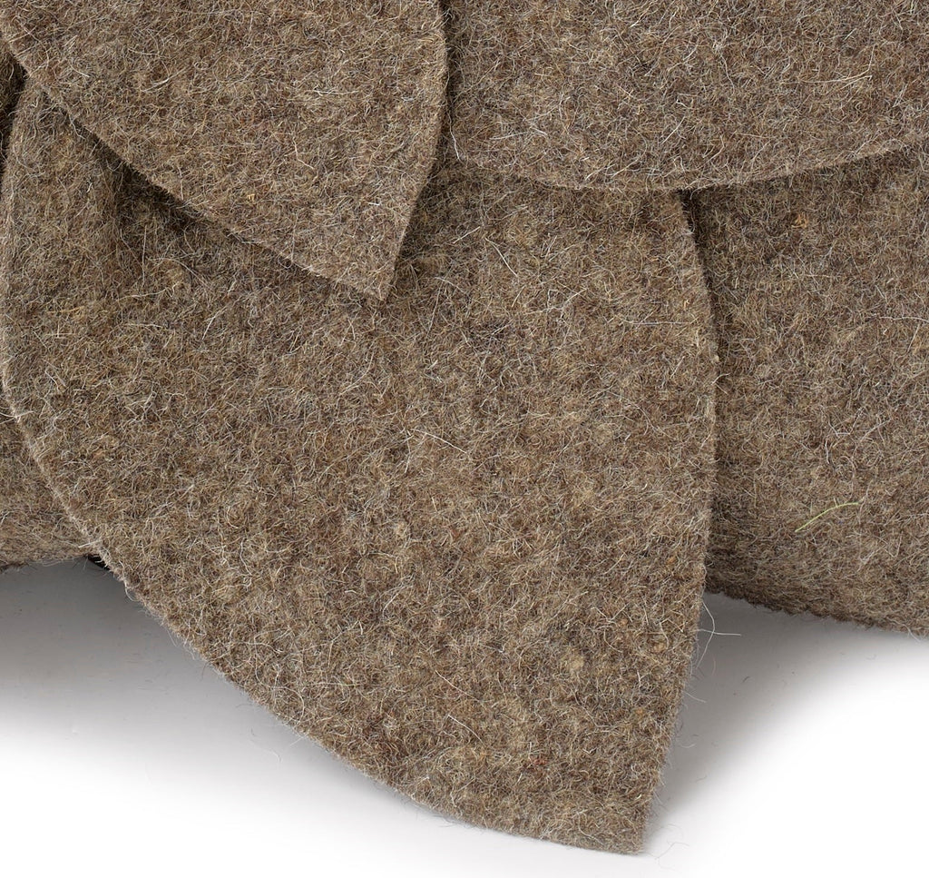 Hand Felted Wool Pillow - 3D Flower Gray Gray, 20" Arcadia Home - Che Cose Belle