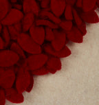 Hand Felted Wool Pillow Cover - Red Heart Cream - 20" Arcadia Home - Che Cose Belle