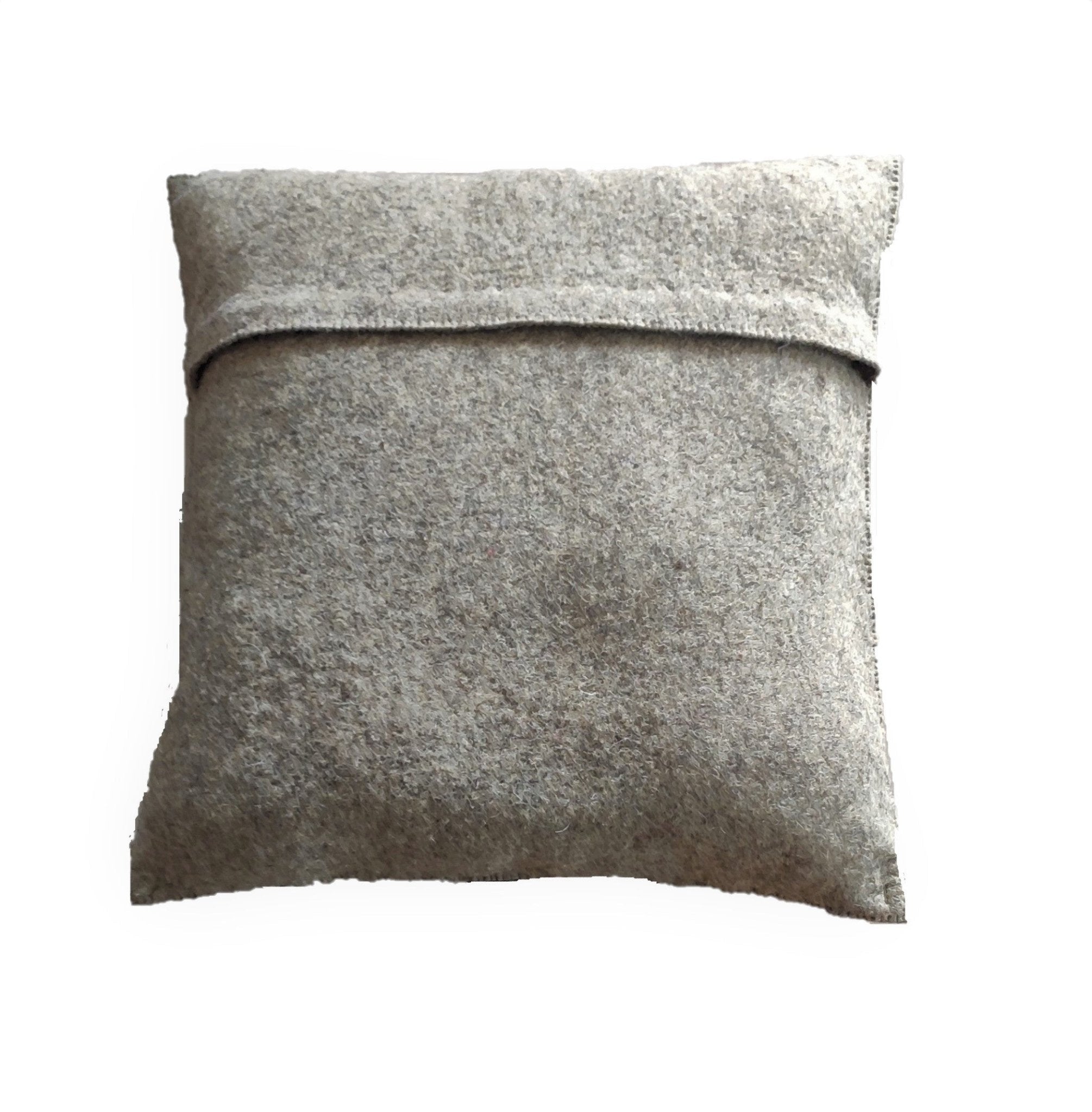 Hand Felted Wool Pillow - Cream Moose Silhouette Gray - 20" Arcadia Home - Che Cose Belle