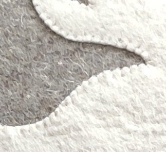 Hand Felted Wool Pillow - Cream Moose Silhouette Gray - 20" Arcadia Home - Che Cose Belle