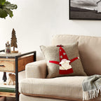 Hand Felted Wool Pillow - Gnome Red Sequin Hat - 20" Arcadia Home - Che Cose Belle