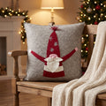 Hand Felted Wool Pillow - Gnome Red Sequin Hat - 20" Arcadia Home - Che Cose Belle