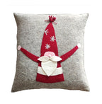 Hand Felted Wool Pillow - Gnome Red Sequin Hat - 20" Arcadia Home - Che Cose Belle