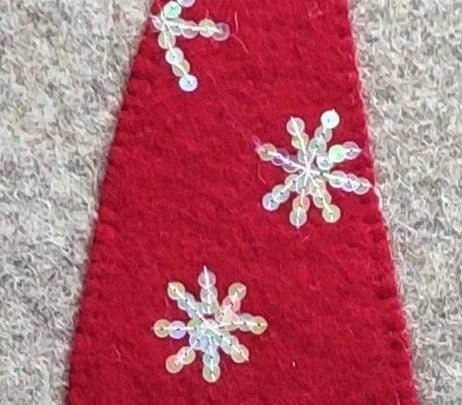 Hand Felted Wool Pillow - Gnome Red Sequin Hat - 20" Arcadia Home - Che Cose Belle
