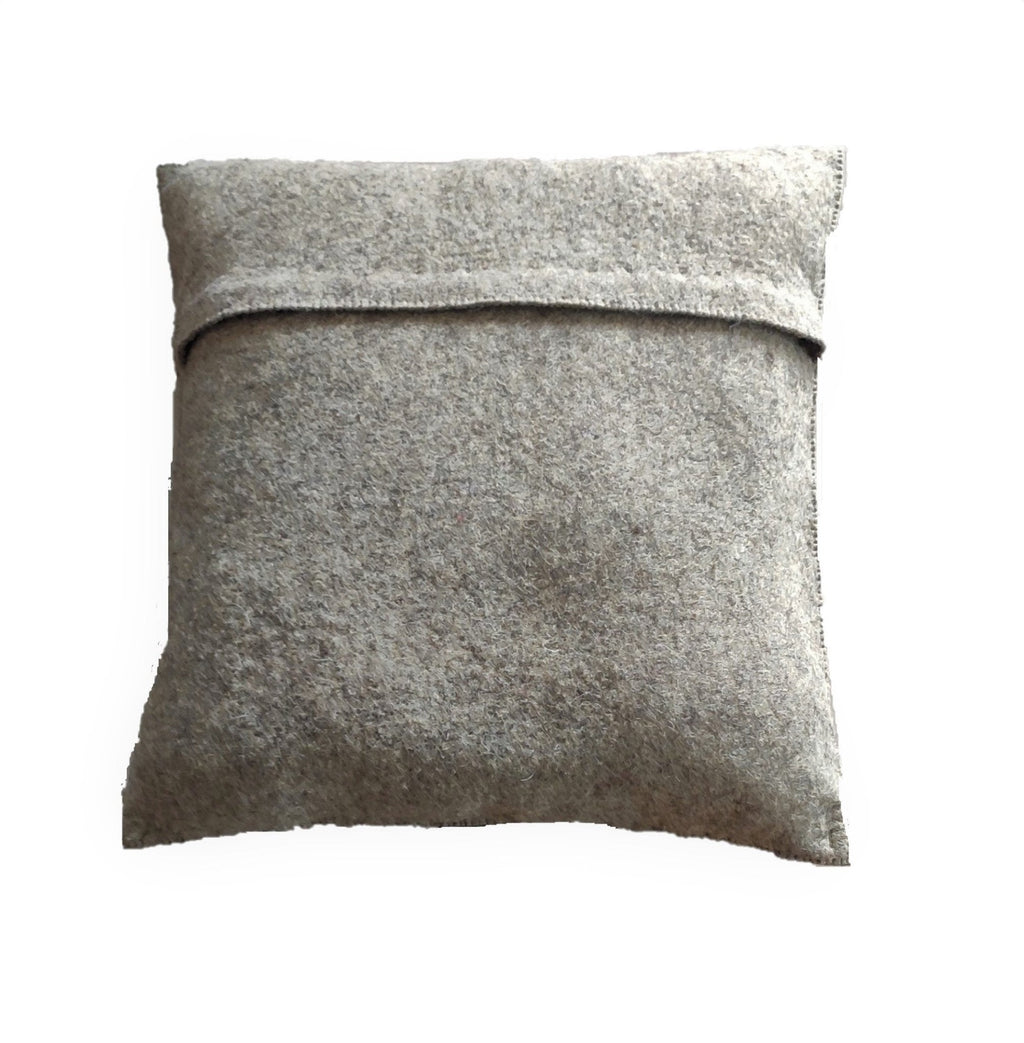 Hand Felted Wool Pillow - Gnome Red Sequin Hat - 20" Arcadia Home - Che Cose Belle