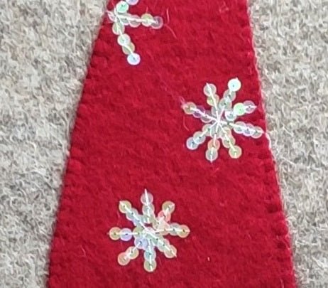 Hand Felted Wool Pillow - Gnome Red Sequin Hat - 20" Arcadia Home