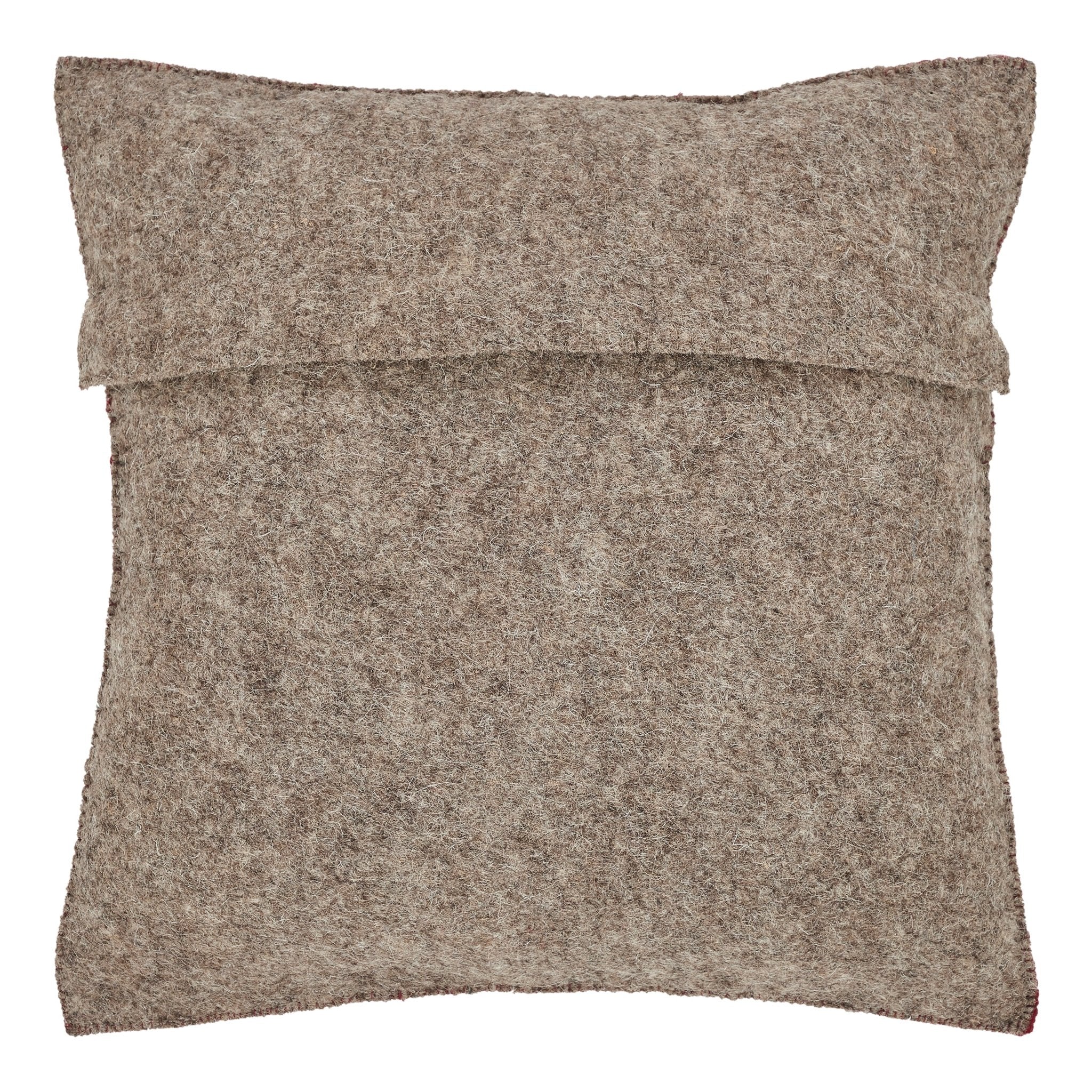 Hand Felted Wool Pillow, Green Peace Sign Red‚ 20" Arcadia Home