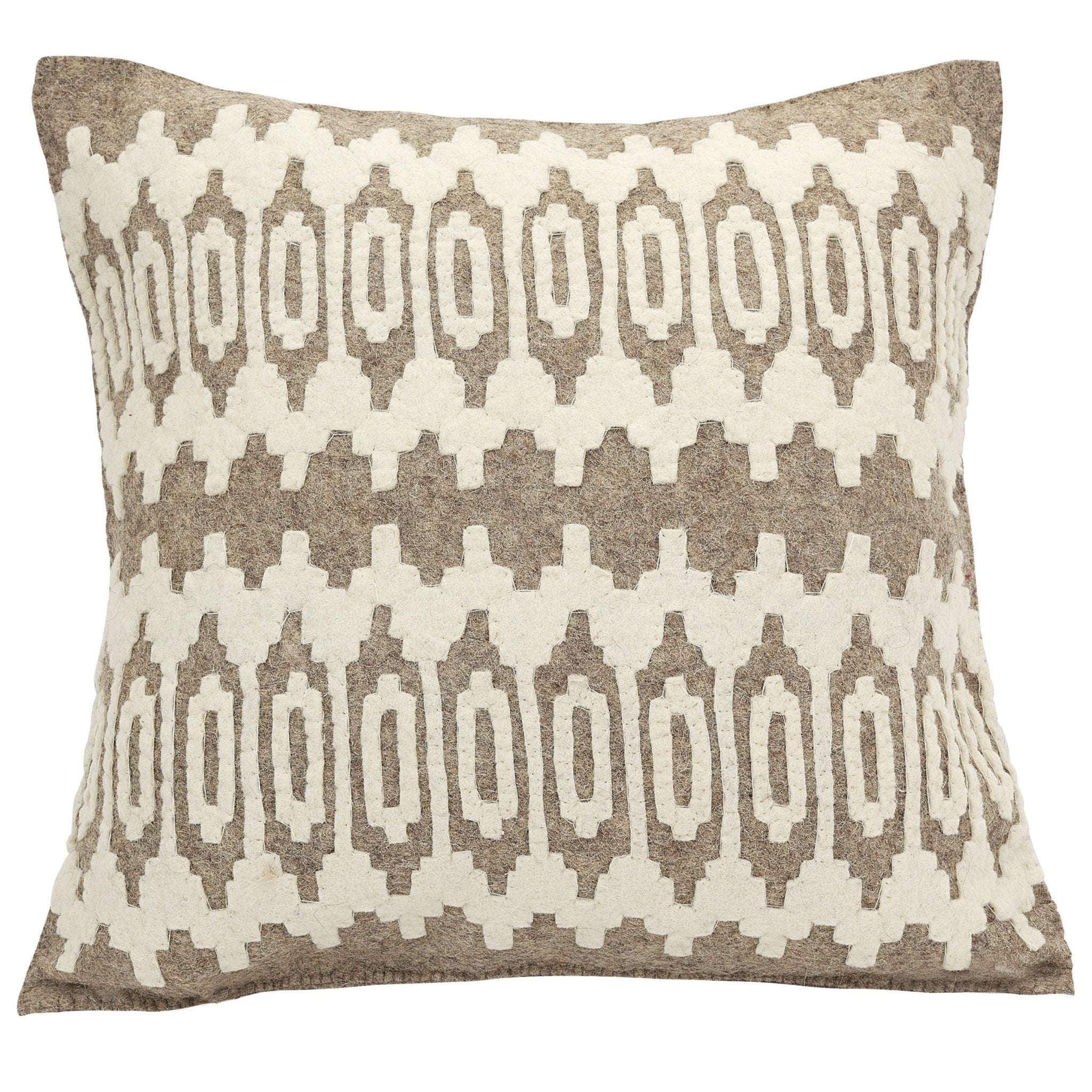 Hand Felted Wool Pillow - Scandinavian Design Gray - 20" Arcadia Home - Che Cose Belle