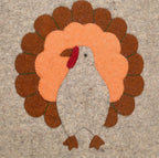 Hand Felted Wool Thanksgiving Turkey Table Runner - 16x44" Arcadia Home - Che Cose Belle