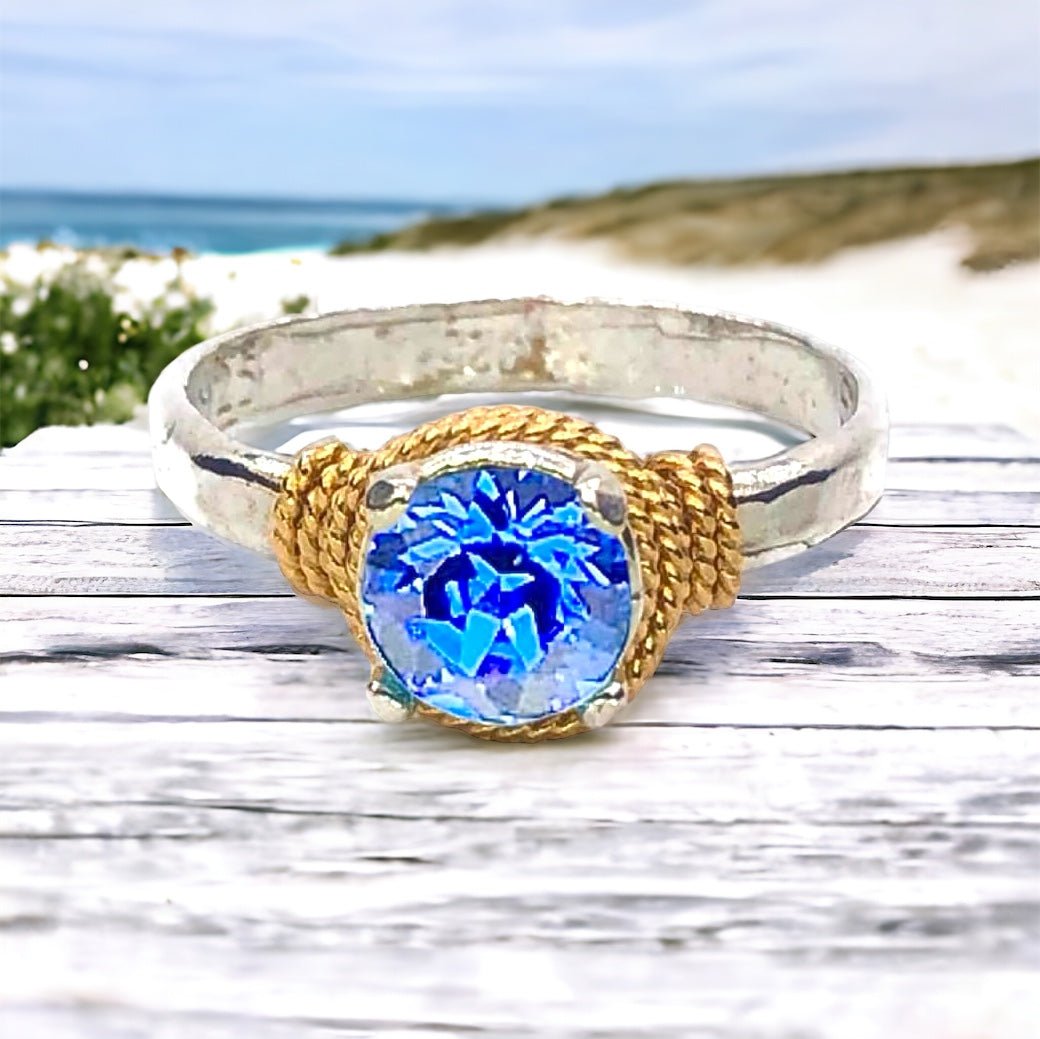 Hand Hammered Birthstone Ring - Che Cose Belle