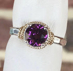 Hand Hammered Birthstone Ring
