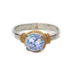 Hand Hammered Birthstone Ring