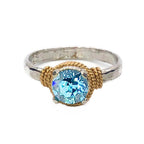 Hand Hammered Birthstone Ring