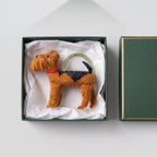 Hand Knit Alpaca Wool Christmas Ornament - Airedale Dog Arcadia Home - Che Cose Belle
