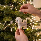 Hand Knit Alpaca Wool Christmas Ornament - Bichon Frise Dog Arcadia Home - Che Cose Belle