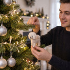 Hand Knit Alpaca Wool Christmas Ornament - Bichon Frise Dog Arcadia Home - Che Cose Belle
