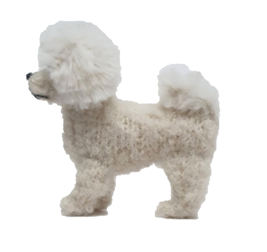 Hand Knit Alpaca Wool Christmas Ornament - Bichon Frise Dog Arcadia Home - Che Cose Belle
