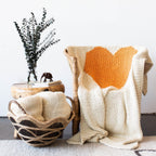 Hand - Knitted Merino Wool Heart Throw Blanket - Che Cose Belle