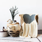 Hand - Knitted Merino Wool Heart Throw Blanket - Che Cose Belle