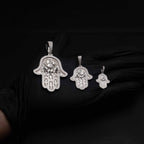 Hand of Fatima - Moissanite 925 Sterling Silver Pendant - Che Cose Belle