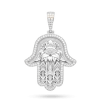 Hand of Fatima - Moissanite 925 Sterling Silver Pendant - Che Cose Belle